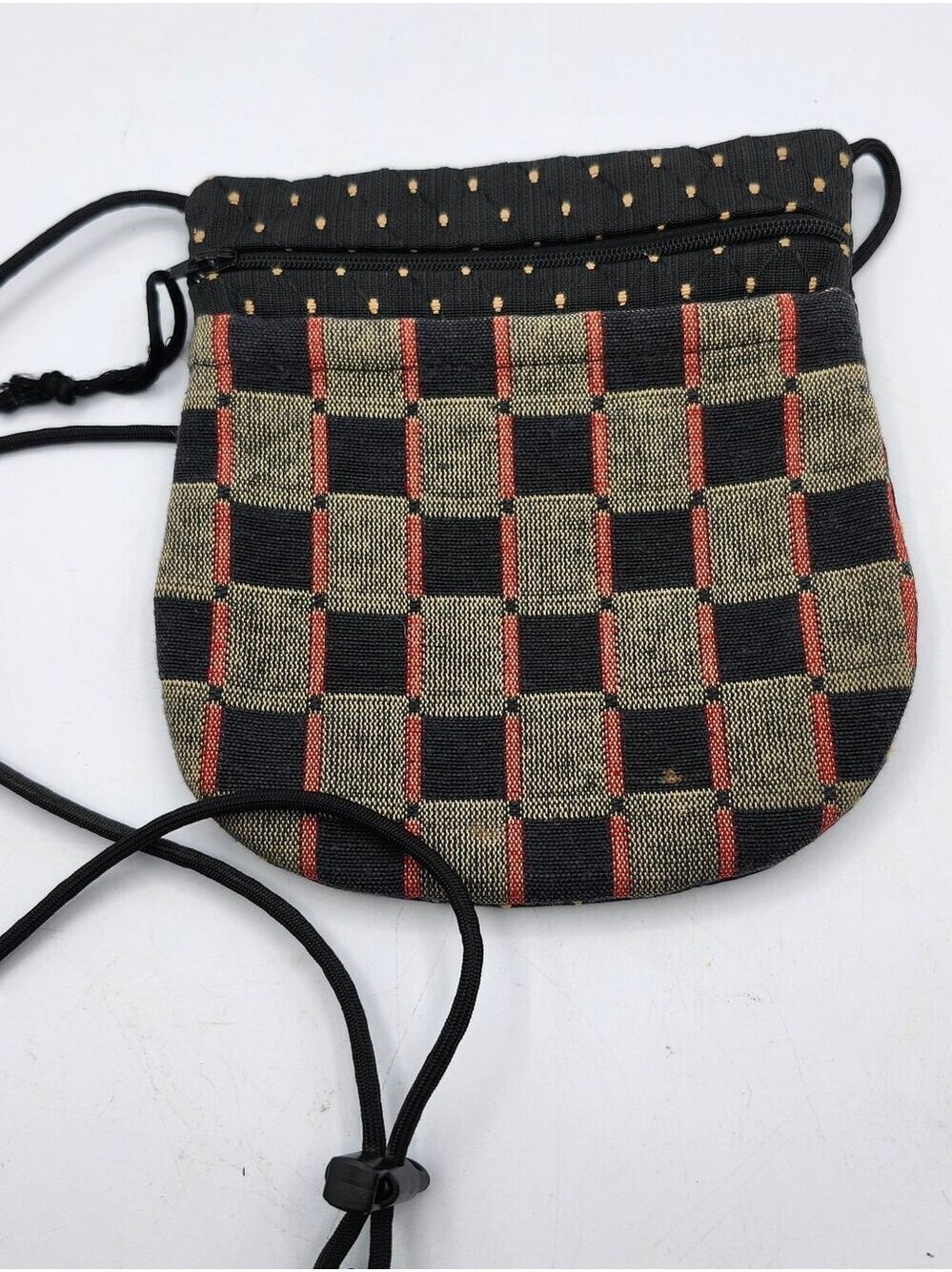 Helen's Daughter Tapestry Crossbody Bag in Black, Gold & Red Perfect Traveler
